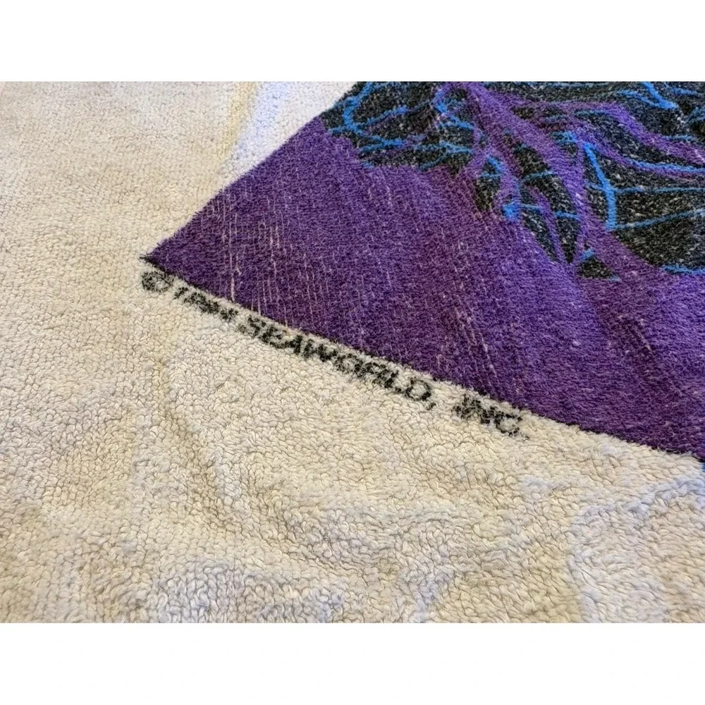 Vintage Sea World Burmuda Triangle Beach Towel Water Ride Australia 90s